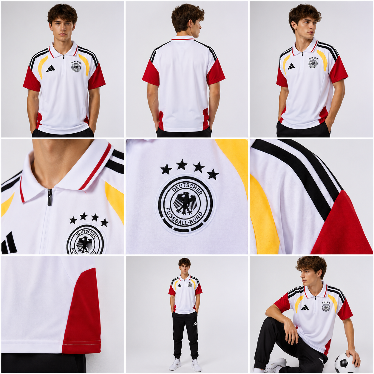 Germany White Polo Fan Version Jersey - Limited Edition
